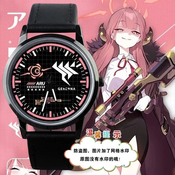 2024 Anime Blue Archive The Animation Takanashi Hoshino Sunaokami Shiroko Tenndou Arisu Student Waterproof Watch Xmas Gift