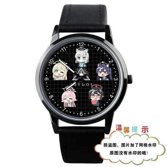 2024 Anime Blue Archive The Animation Takanashi Hoshino Sunaokami Shiroko Tenndou Arisu Student Waterproof Watch Xmas Gift