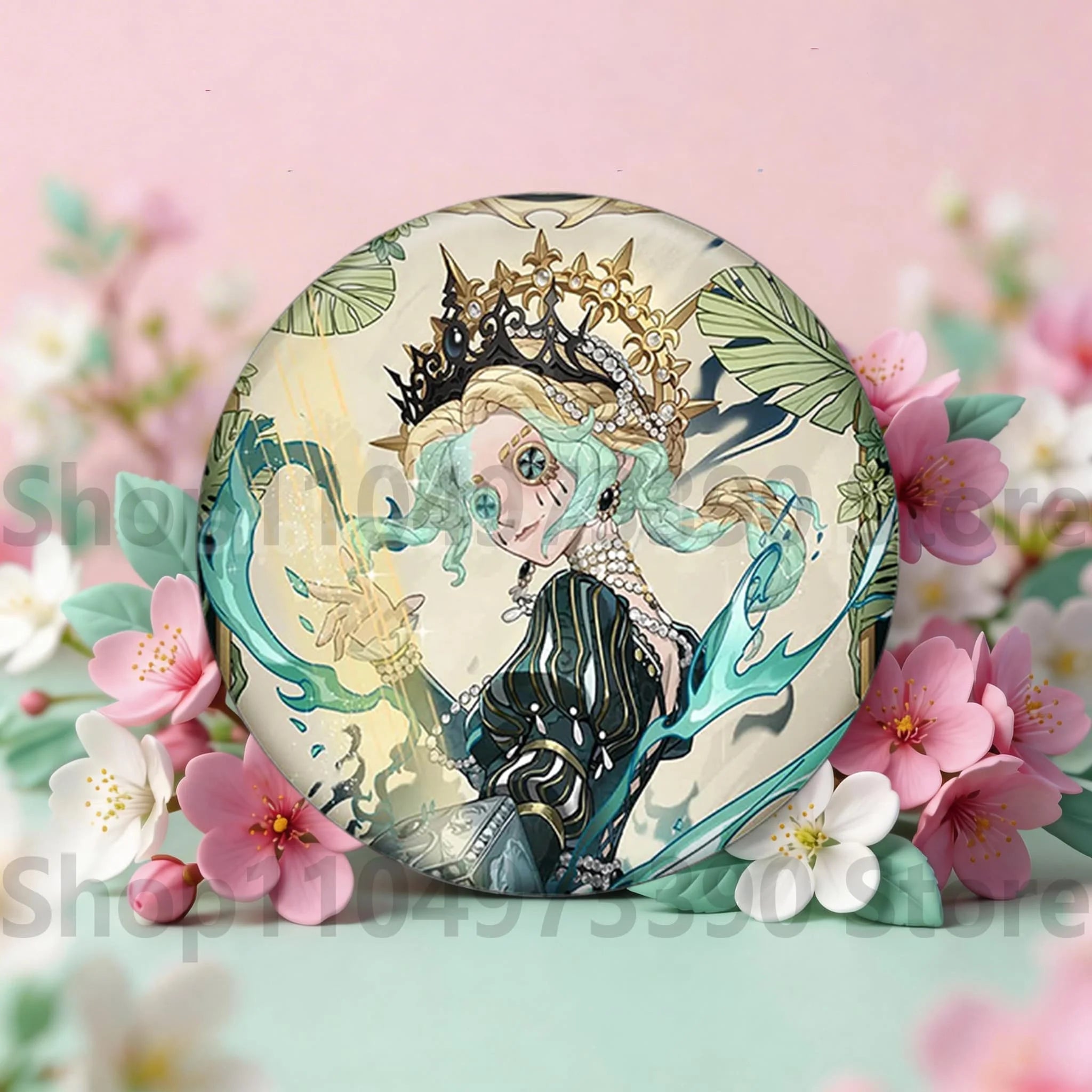 Anime Game Identity V Badge Michiko Hastur Fiona Gilman Joseph Desaulniers Round Button Pins for Schoolbag Cosplay Brooch Gift