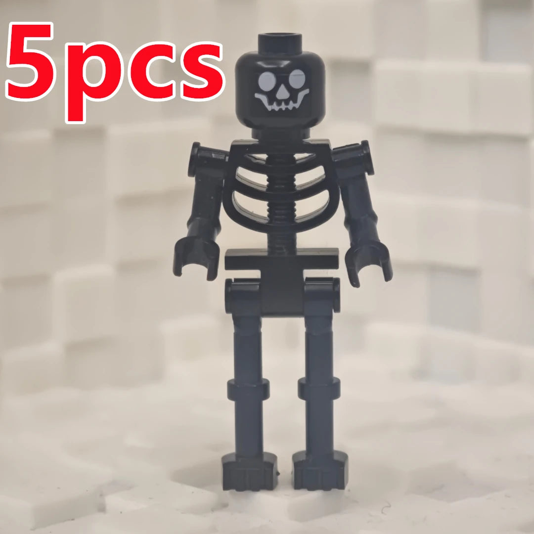 Halloween Skeleton Army Mini Doll MOC Building Blocks DIY Assembled Building Blocks Character Doll Skeleton Horse Ornaments Toy