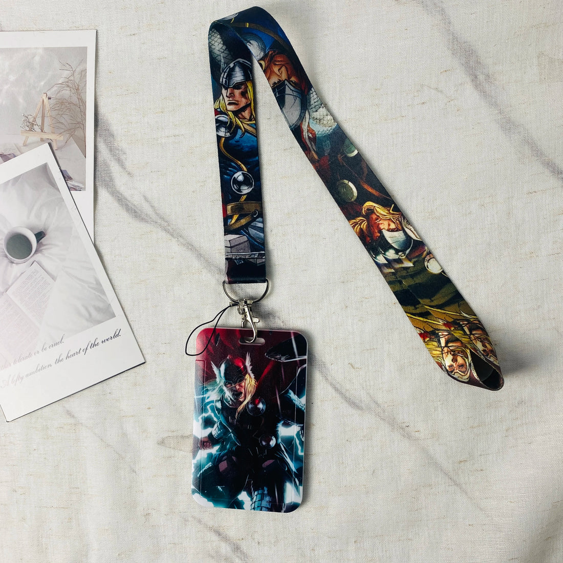 Anime Characters Card Holder   Lanyard Keychain ID Credit Bus Card Cover Hang Rope Lariat Lanyard Key Rings Fans Gifts