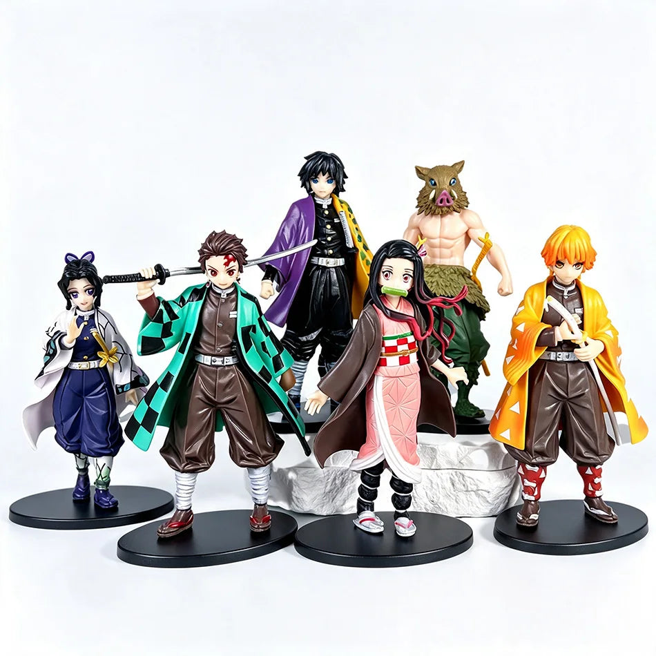 Demon Slayer Anime Character Figurine Model, Desktop Display Ornament, Premium Collectible Gift for Anime Enthusiasts