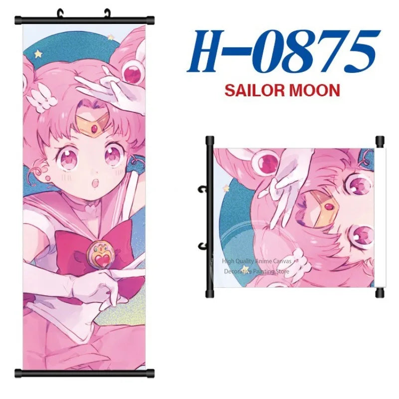 Anime Sailor Moon Canvas Scroll Hanging Painting Anime Peripheral Creative DIY Anime Exhibition Wall Painting Poster Wholesale