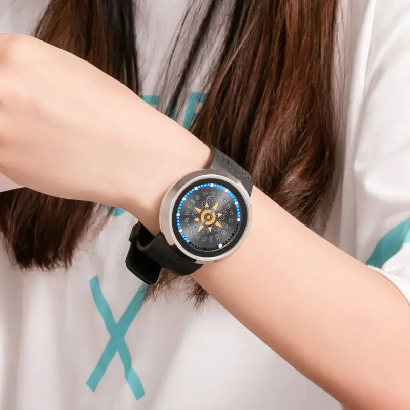 Digimon Adventure Agumon Angewomon Anime Two-Dimensional Watch for Men and Women Students Fashionable and Creative Wristwatch