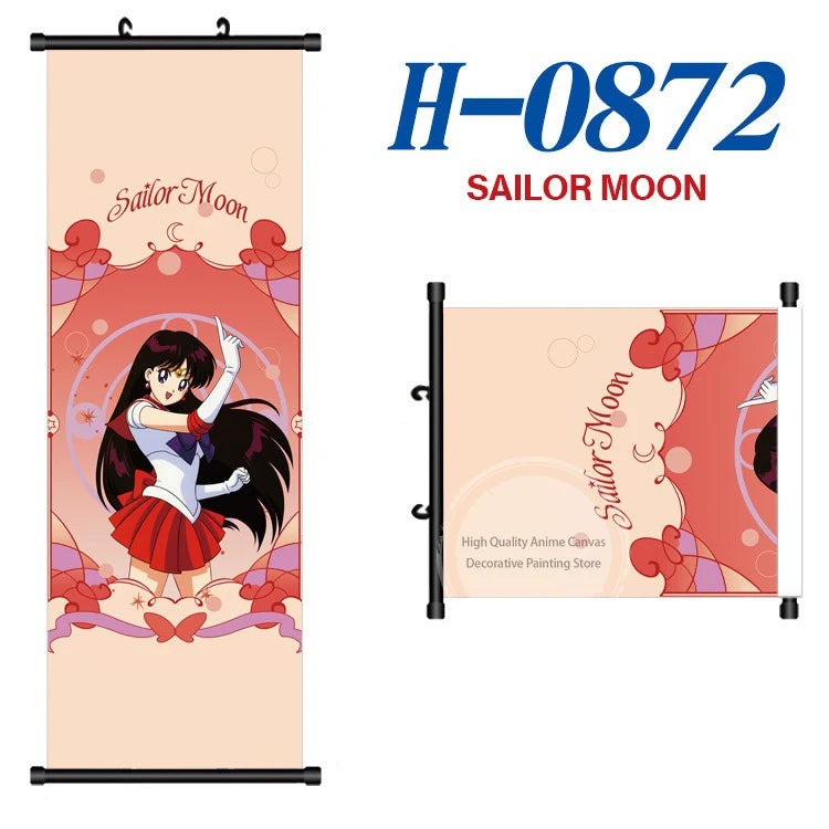 Anime Sailor Moon Canvas Scroll Hanging Painting Anime Peripheral Creative DIY Anime Exhibition Wall Painting Poster Wholesale