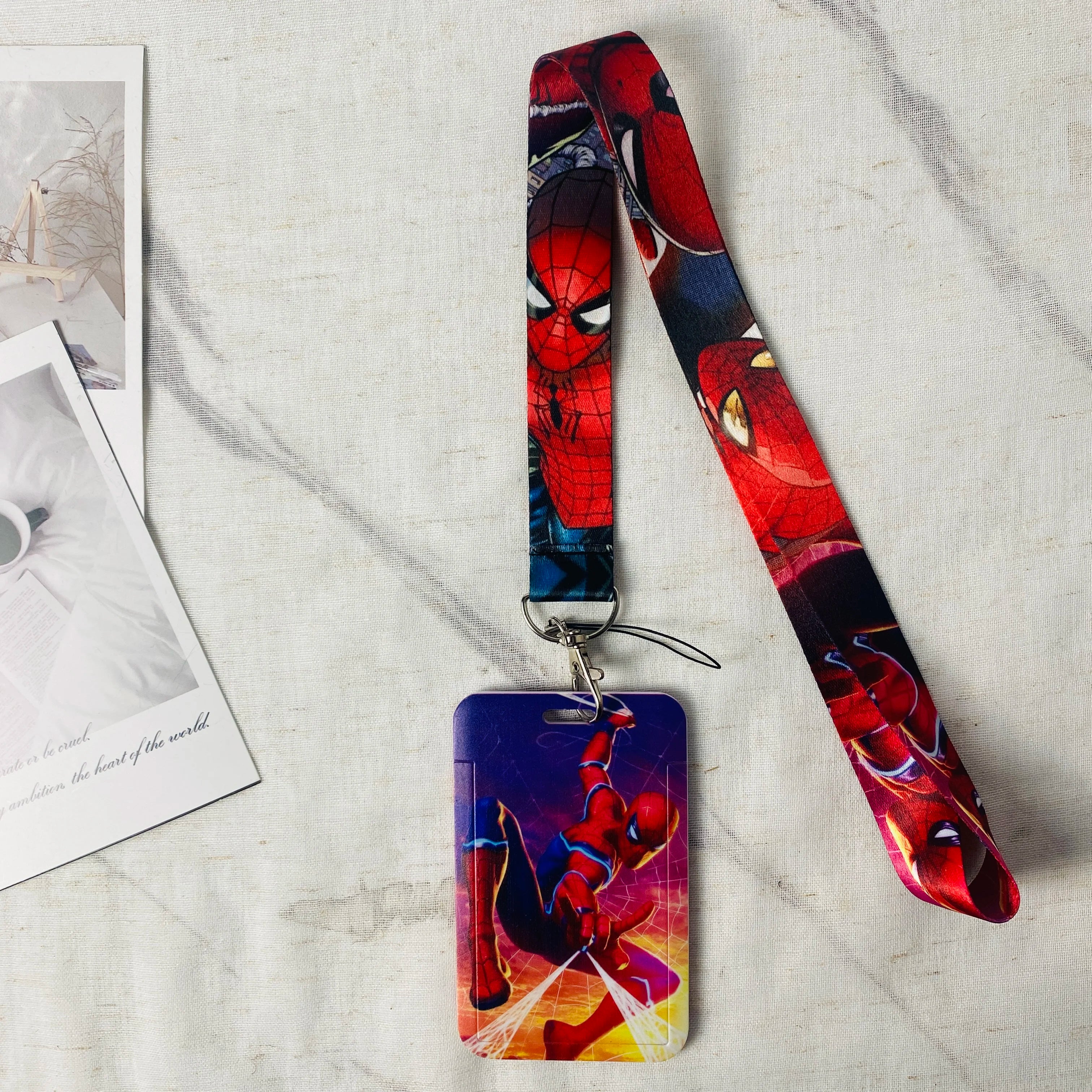 Anime Characters Card Holder   Lanyard Keychain ID Credit Bus Card Cover Hang Rope Lariat Lanyard Key Rings Fans Gifts
