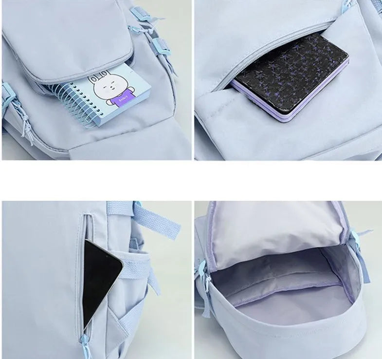 Arknights Backpack with Pain Pack Badge Set Anime Bag Teenagers Schoolbag Students Book Travel Bag Girl Boy Cosplay
