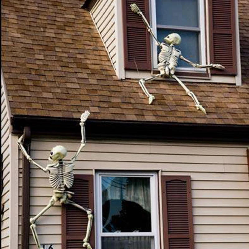 40cm Human Shape Bones Posable Skeleton,Haunted House Horror Props,Halloween Skull Skeleton Party Home Decorations DIY Supplies