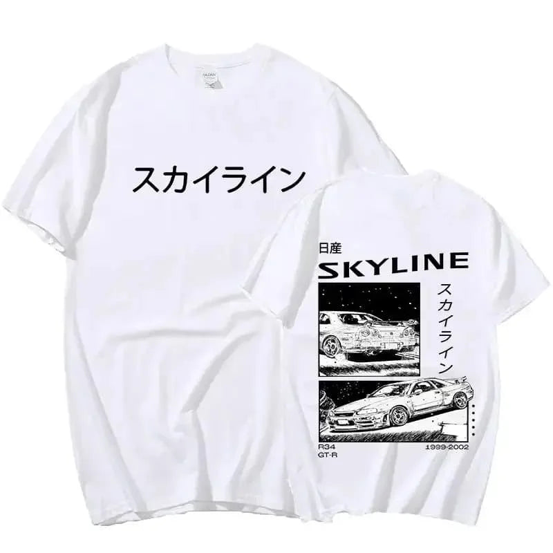 Best-selling Men's Casual T-Shirt - High-quality Japanese anime AE86 pattern printed fashionable trendy top