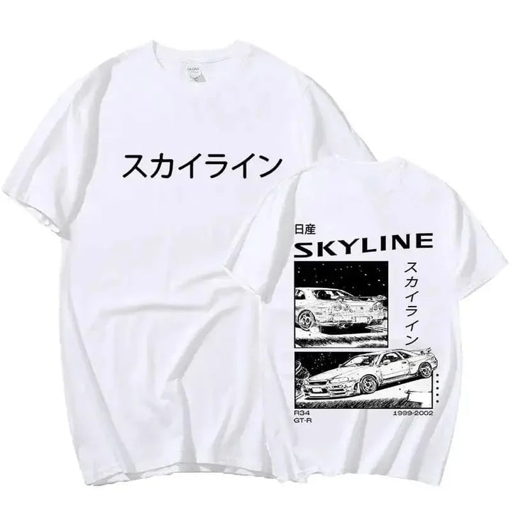 Best-selling Men's Casual T-Shirt - High-quality Japanese anime AE86 pattern printed fashionable trendy top