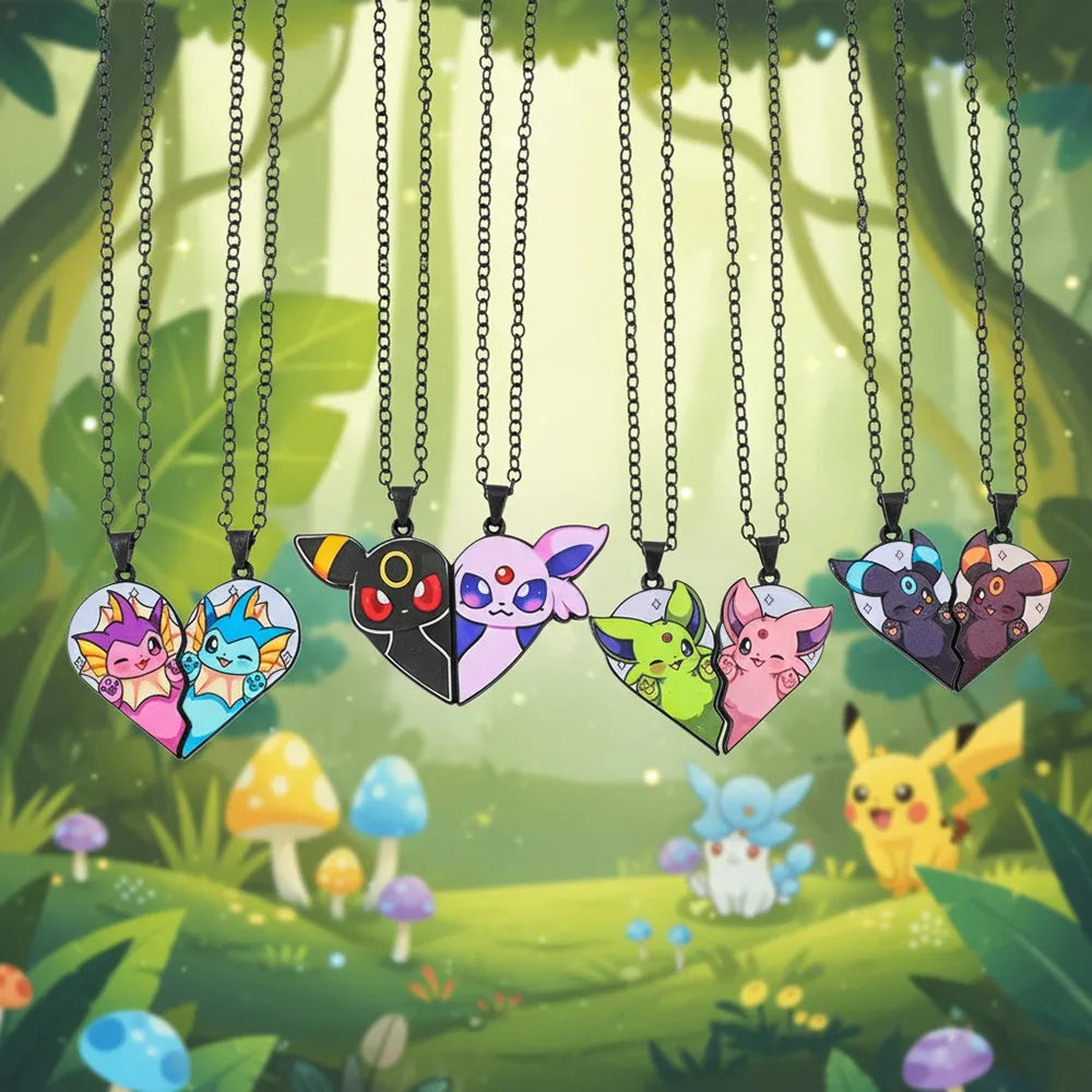 Eevee, Moon Sylph, Sun Sylph, Fairy Sylph, Thunder Sylph, Flame Sylph chain, classic anime game collection.