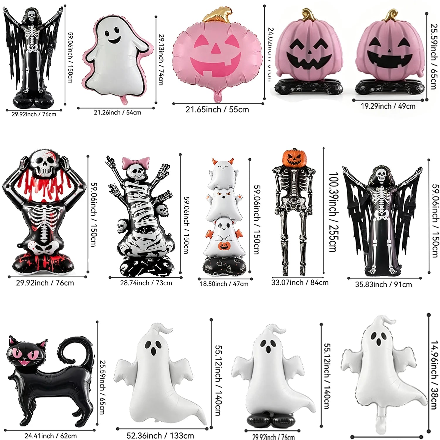 Halloween Party Foil Balloon Set Trick Treating Haunted House Decoration Community Parties Family Gatherings Carnival Night