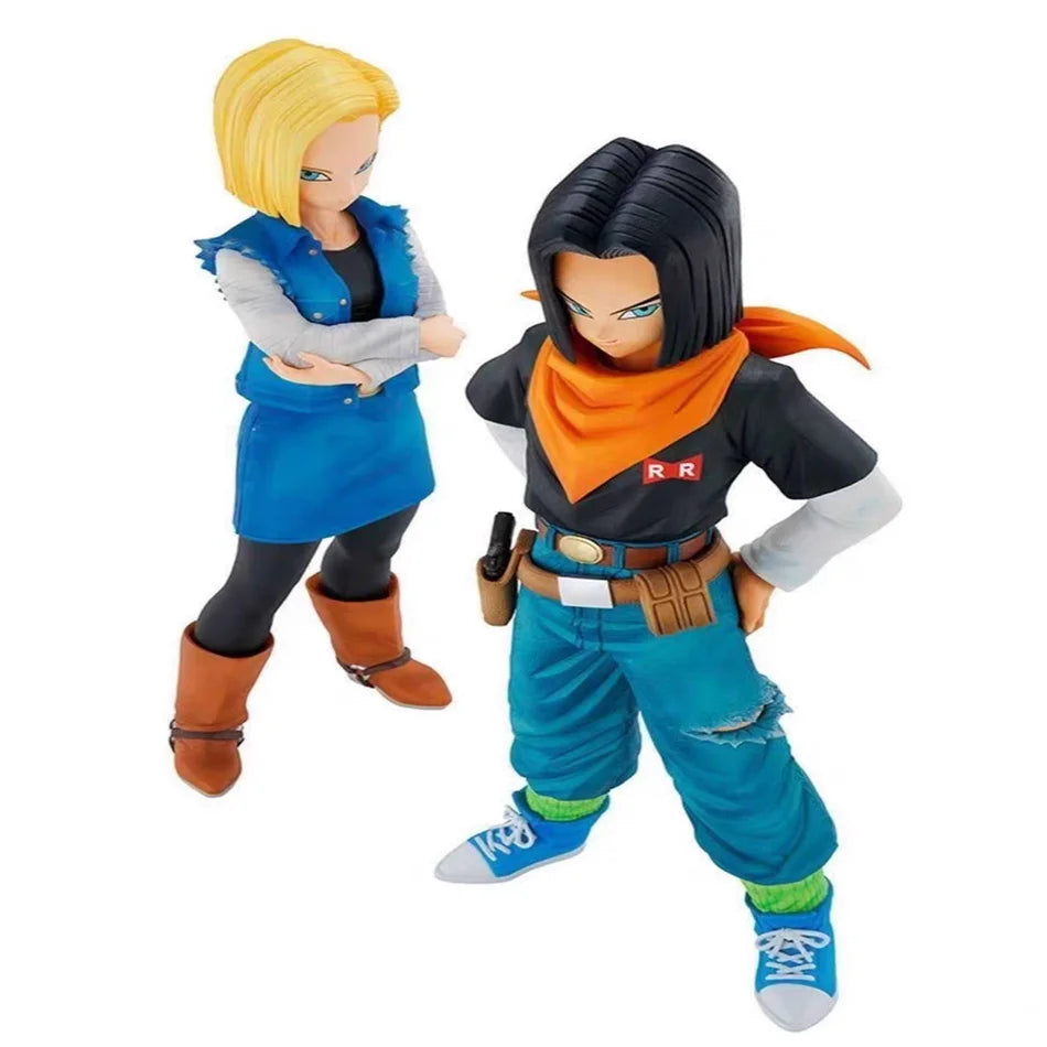 24CM Anime Dragon Ball Z Android 17 18 Figure Android 18 PVC Action Figures Collection Model Toys for Children Christmas Gifts