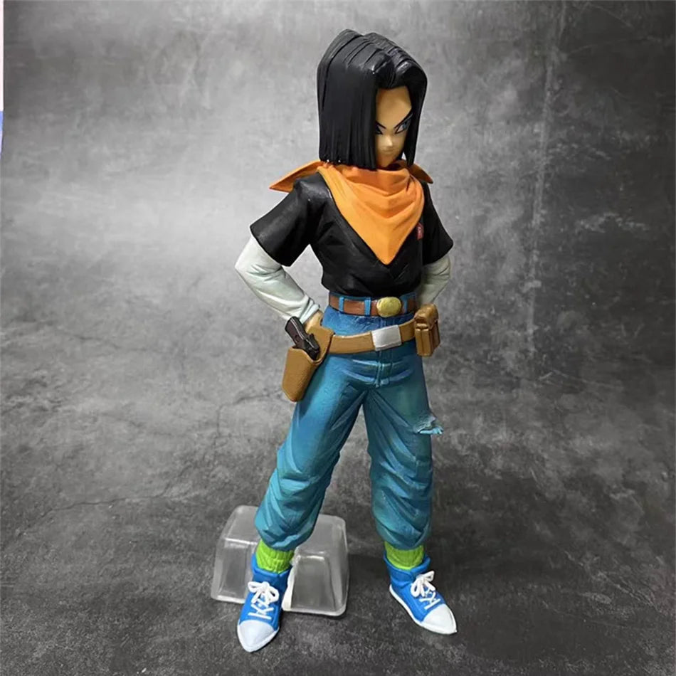 24CM Anime Dragon Ball Z Android 17 18 Figure Android 18 PVC Action Figures Collection Model Toys for Children Christmas Gifts