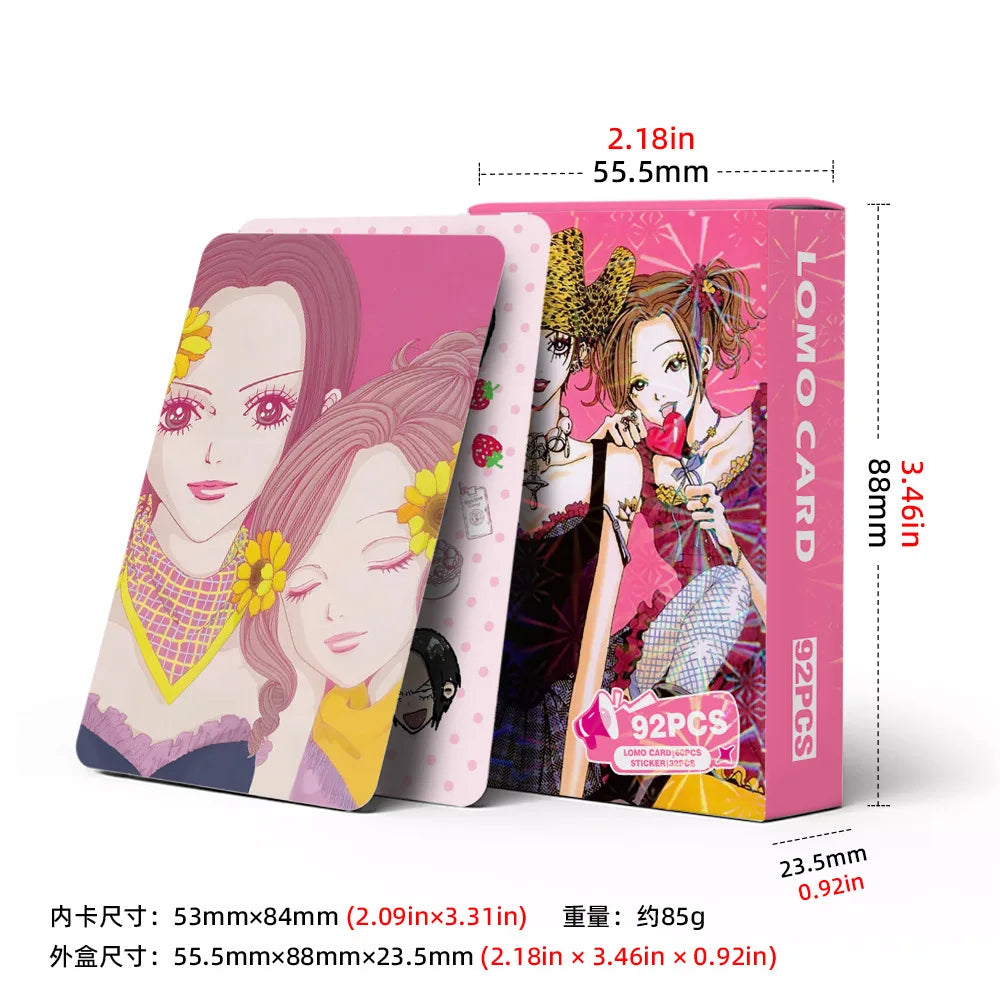 92 Anime Mini Cards NANA High-Definition Color Printed Photo Cards Nana Stickers ACG LOMO Cards Greeting Card Gifts