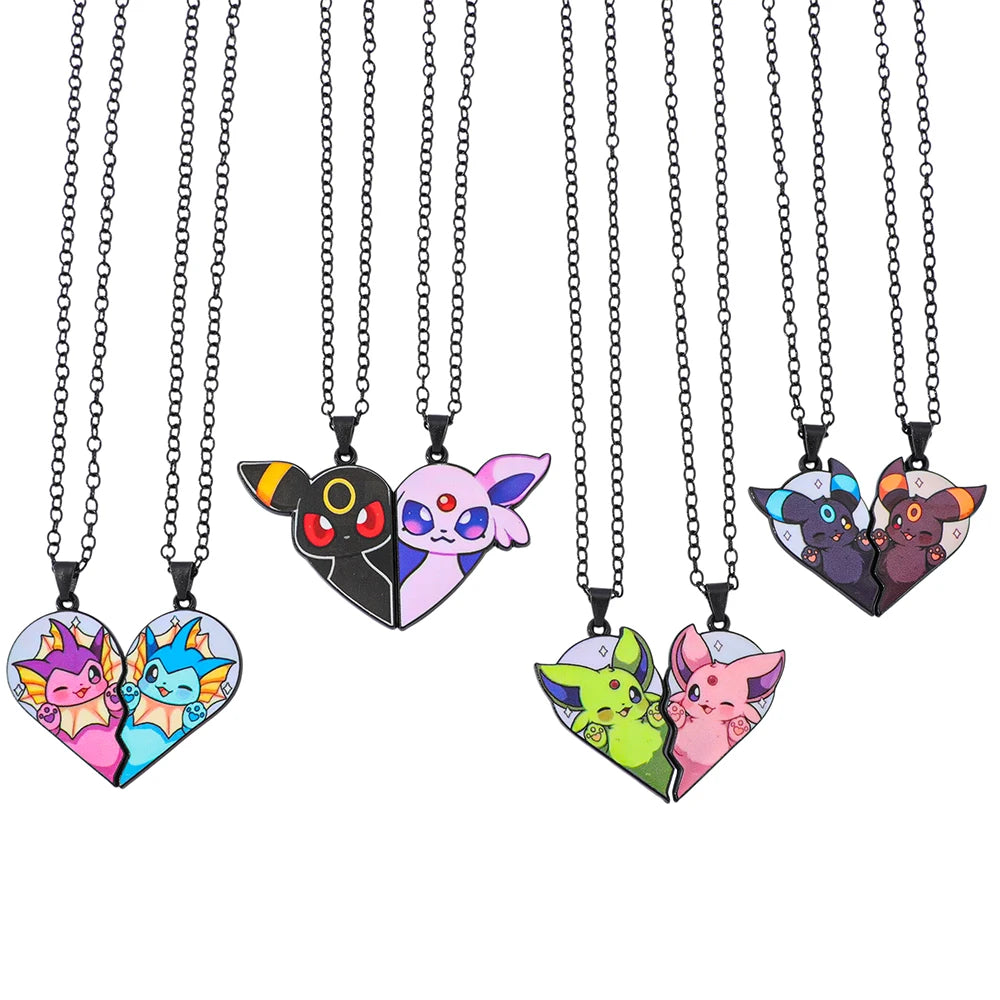 Eevee, Moon Sylph, Sun Sylph, Fairy Sylph, Thunder Sylph, Flame Sylph chain, classic anime game collection.