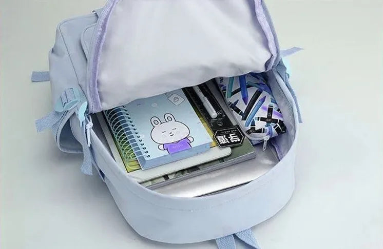 Arknights Backpack with Pain Pack Badge Set Anime Bag Teenagers Schoolbag Students Book Travel Bag Girl Boy Cosplay