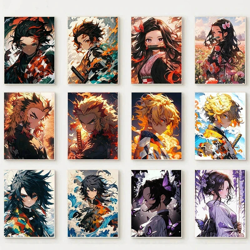 Demon Japanese Popular Classics Anime Character Posters Canvas Printing Wall Art Picture for Living Room Home Decor Gifts