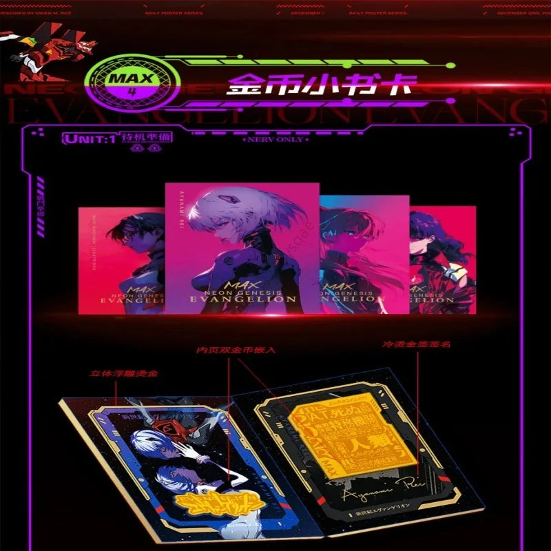 Neon Genesis Evangelion Card Asuka Langley Soryu Ayanami Rei Ikari Shinji EVA Mech Style Special Collection Anime Cards Toy Gift