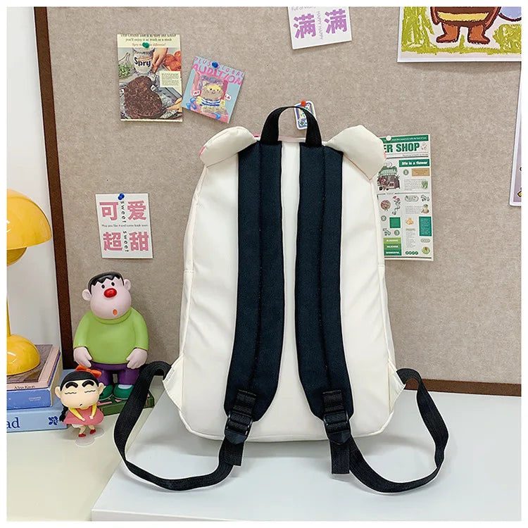 Hot Cute Bear Rilakkumas Backpack Large Capacity Anime Cartoon Backpack Stylish Student School Bag Nylon Shoulder Bags Schoolbag