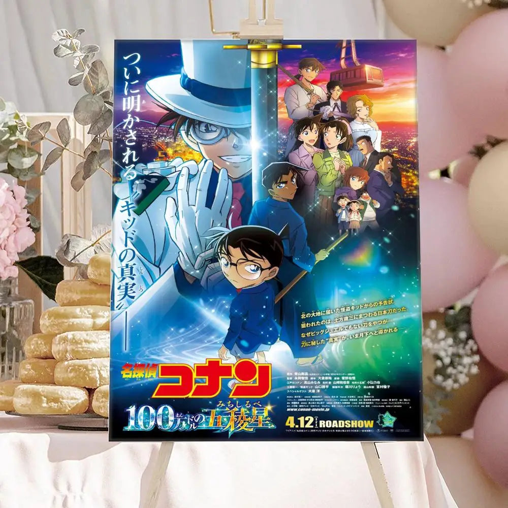 Anime Detective-Conan Poster HD Art Sticky Wall Waterproof Home Anime Movie Singer Living Room Bedroom Bar Aesthetic Decoration