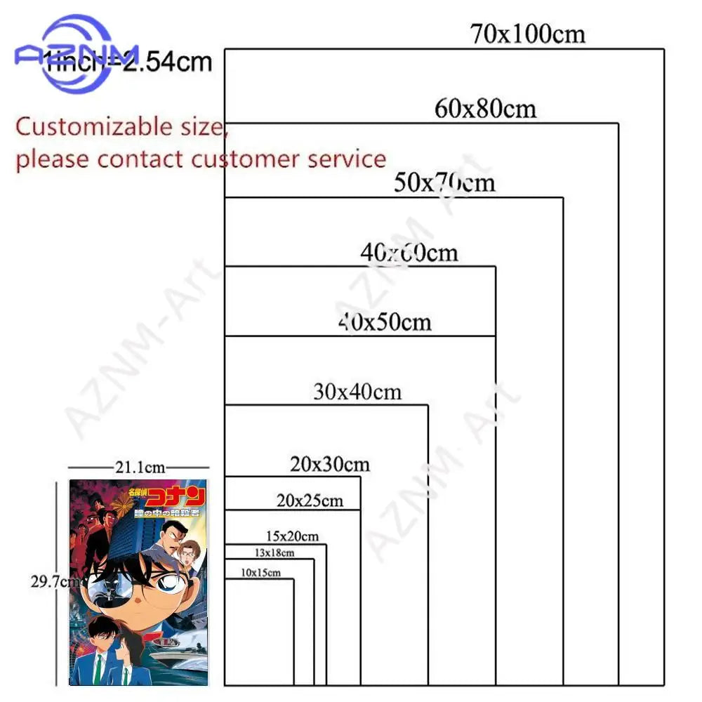Anime Detective-Conan Poster HD Art Sticky Wall Waterproof Home Anime Movie Singer Living Room Bedroom Bar Aesthetic Decoration