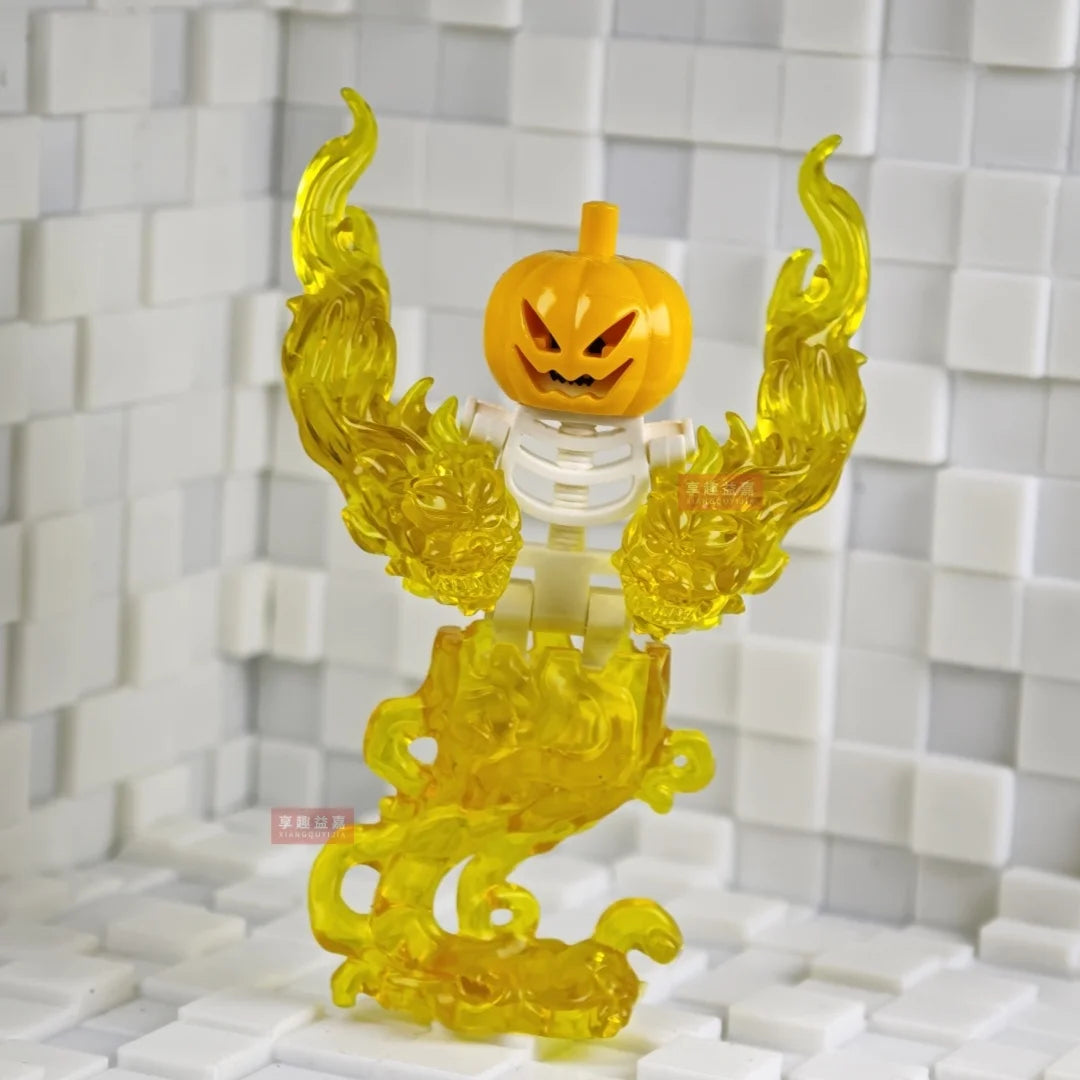 Halloween Skeleton Army Mini Doll MOC Building Blocks DIY Assembled Building Blocks Character Doll Skeleton Horse Ornaments Toy