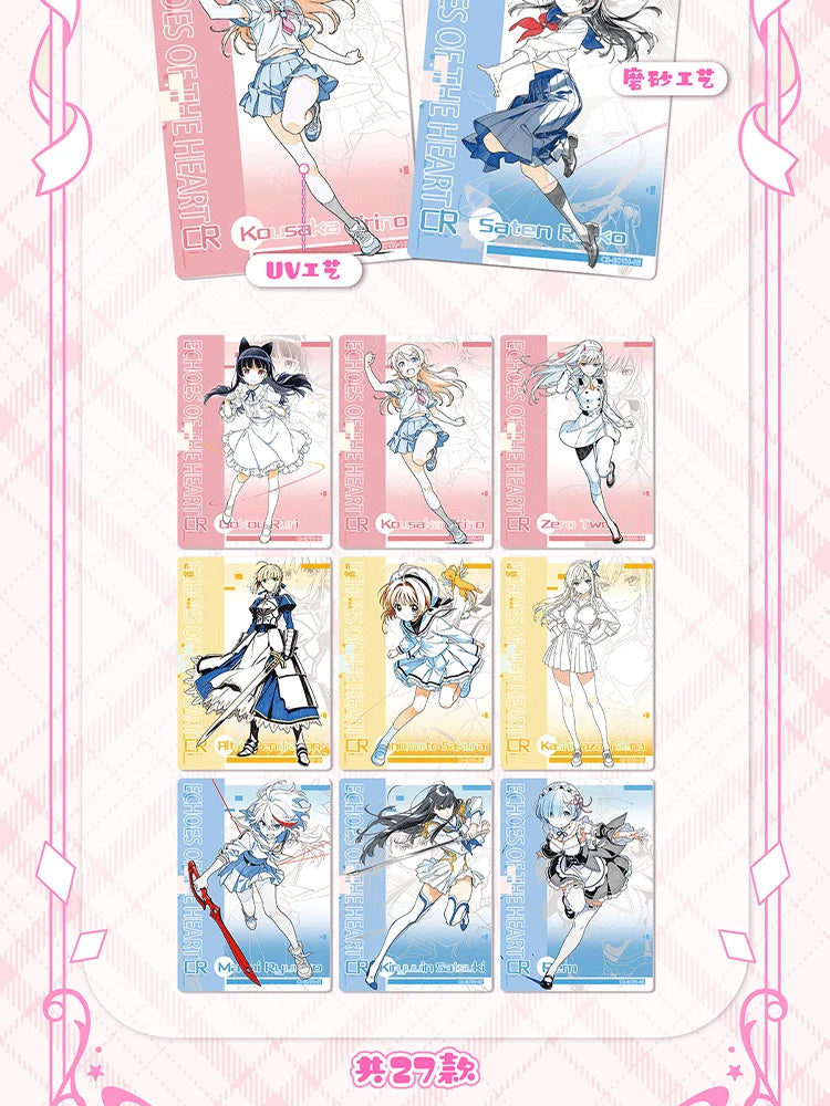 Echoes of The Heart Vol.1 Waifu Cards Collection Cards 18 Anime Series Booster Box TCG CCG ACG Trading Cards Rare Holographic