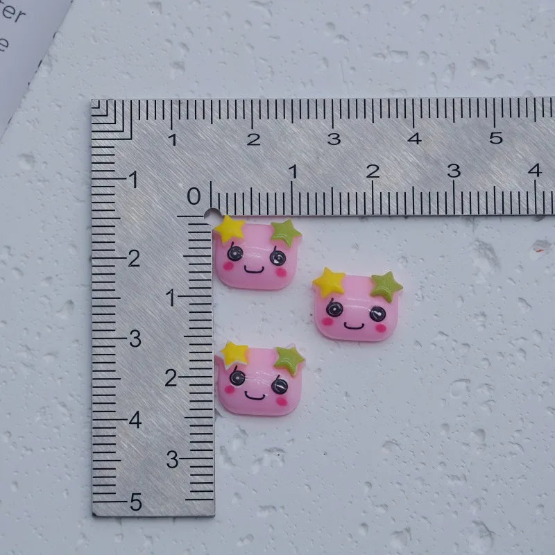 20Pcs Resin Mini tamagotchi gogo Nail charm Art Flatback acrylic Figurines DIY Miniatures Decor Craft