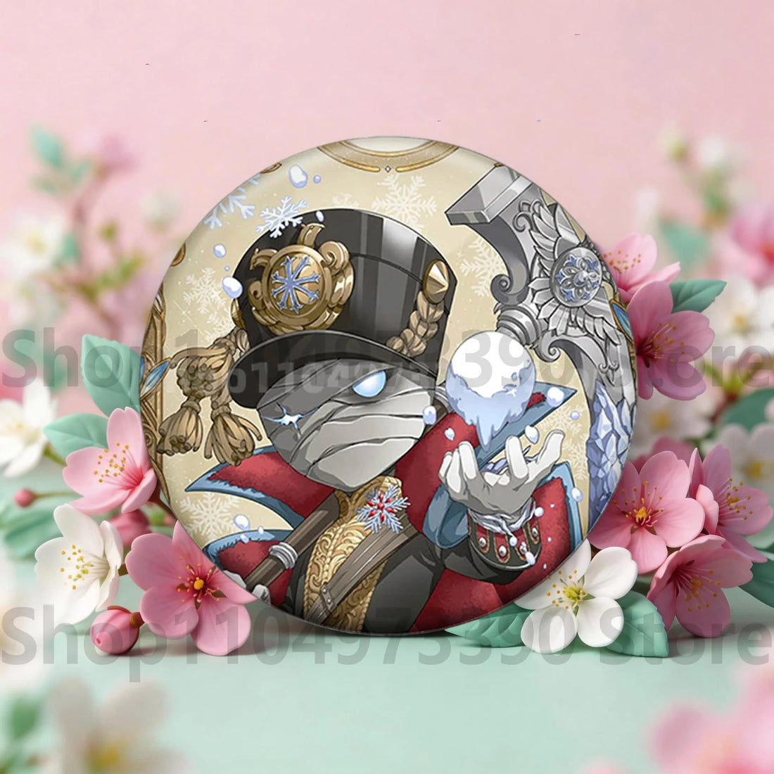 Anime Game Identity V Badge Michiko Hastur Fiona Gilman Joseph Desaulniers Round Button Pins for Schoolbag Cosplay Brooch Gift