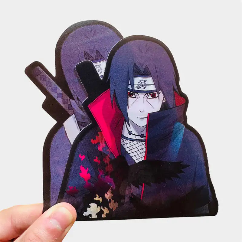 Anime Naruto Sticker 3D Gradient Uchiha Itachi  Motion Stickers Creative Car Sticker Notebook Luggage Waterproof Decal Toy
