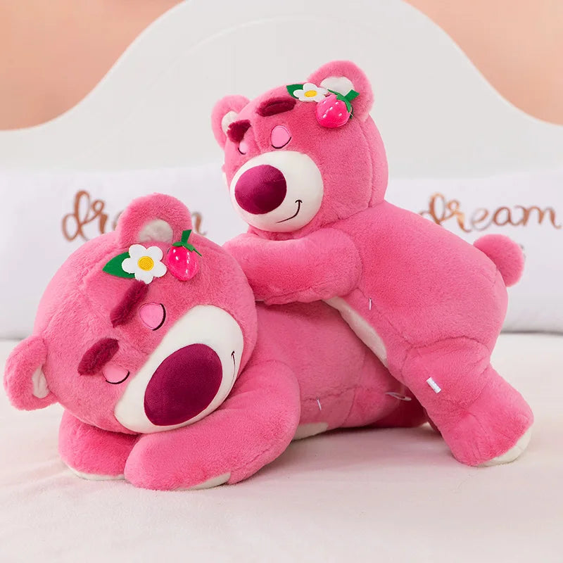 New 30cm Story Lotso Cute Bear Strawberry Sofa Plush Pillow Stuffed Toys Children Girls Friends Festivals Birthday Gift