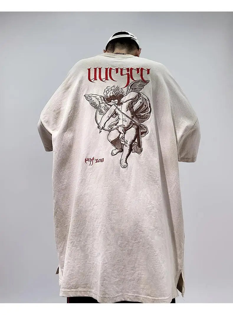 Men’s Acid Anime Graphic Oversized T-Shirt