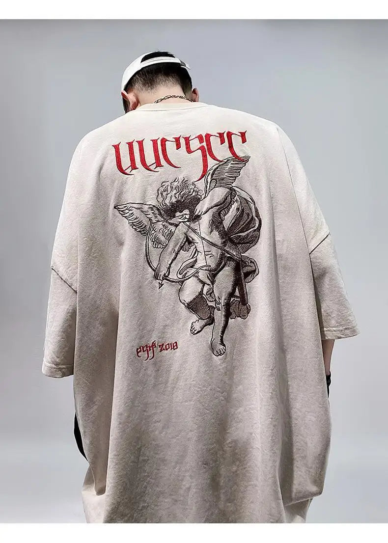 Men’s Acid Anime Graphic Oversized T-Shirt