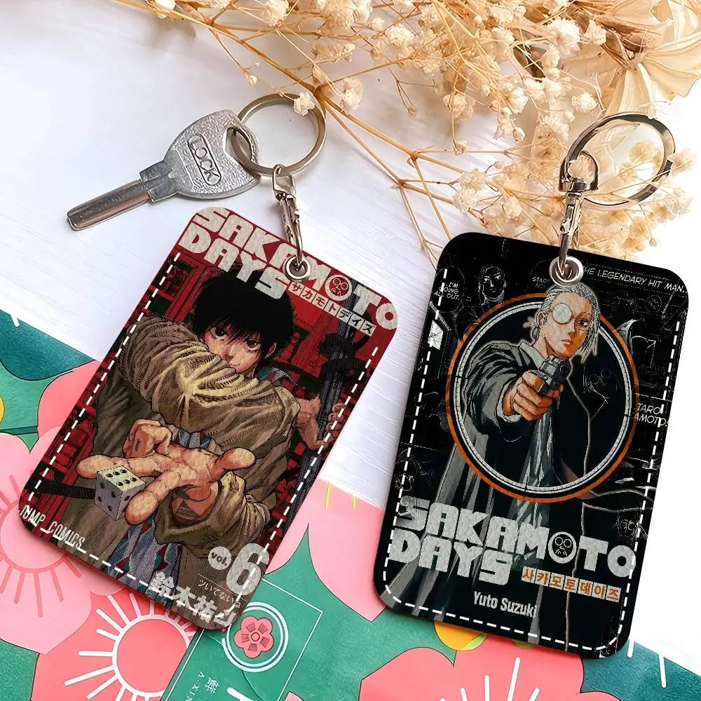 Popular Anime S-SAKAMOTO DAYS Minimalist Leather Card Wallet Smooth ID And Business Card Protector