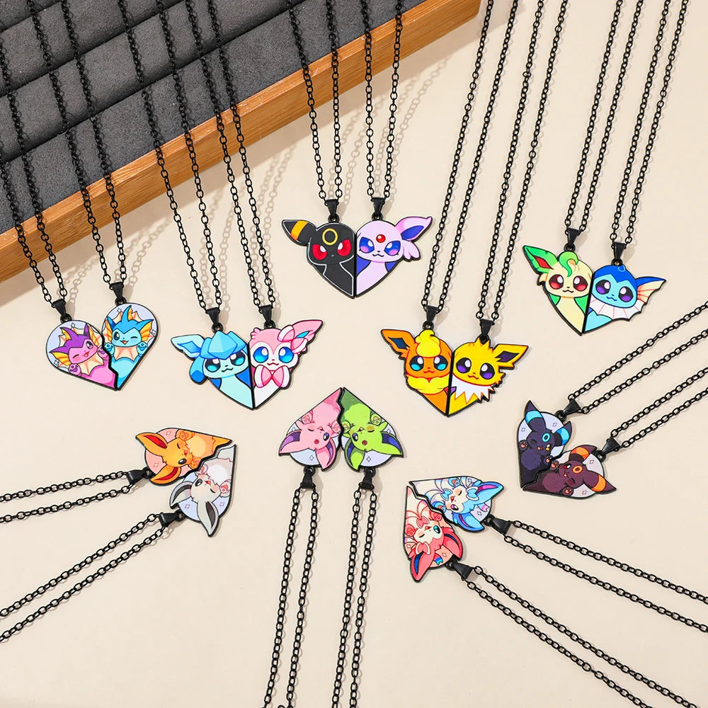 Eevee, Moon Sylph, Sun Sylph, Fairy Sylph, Thunder Sylph, Flame Sylph chain, classic anime game collection.