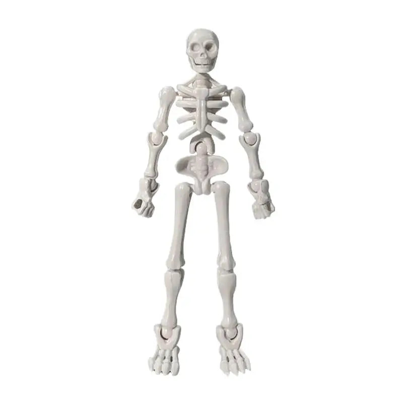 DIY Skeleton Figurines Plastic Posable Mini Skeletons with Movable Joints DIY Craft Halloween Party Haunted House Decor