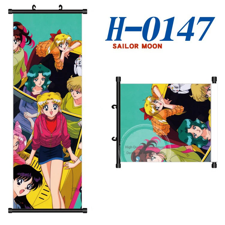 Anime Sailor Moon Canvas Scroll Hanging Painting Anime Peripheral Creative DIY Anime Exhibition Wall Painting Poster Wholesale