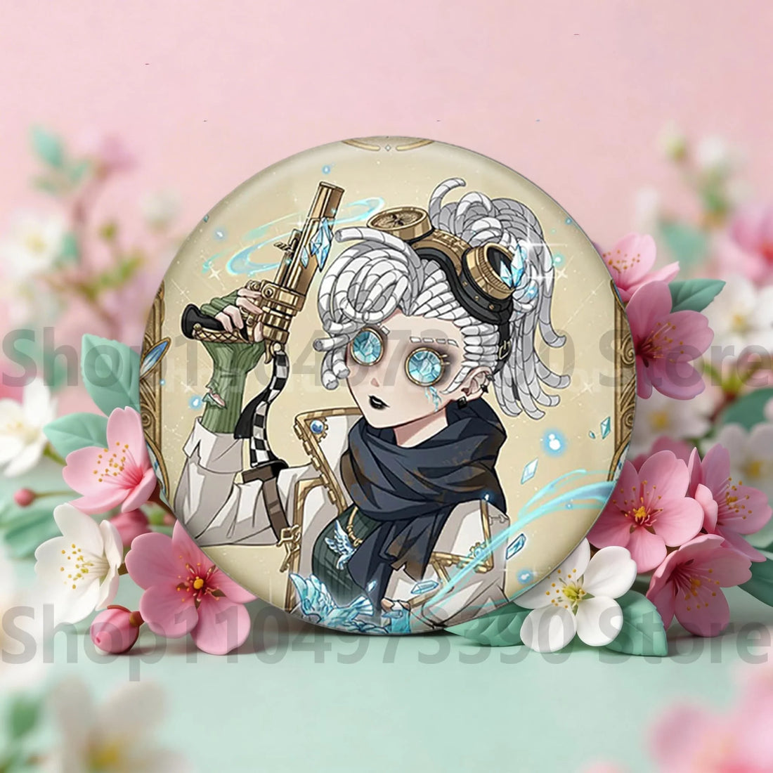 Anime Game Identity V Badge Michiko Hastur Fiona Gilman Joseph Desaulniers Round Button Pins for Schoolbag Cosplay Brooch Gift