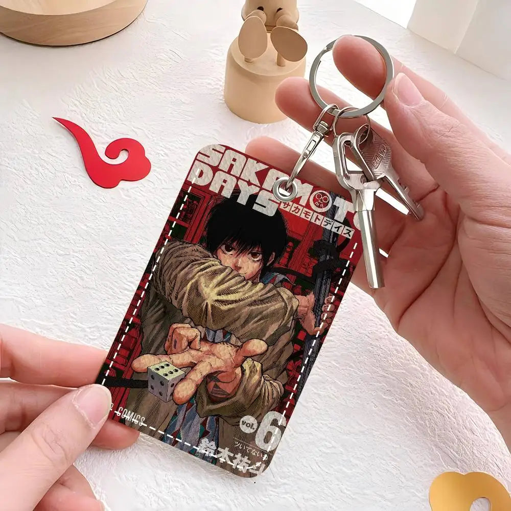Popular Anime S-SAKAMOTO DAYS Minimalist Leather Card Wallet Smooth ID And Business Card Protector
