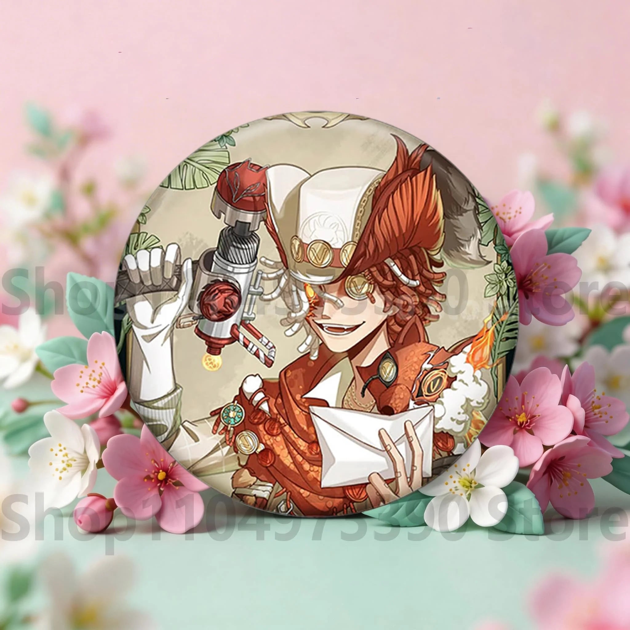 Anime Game Identity V Badge Michiko Hastur Fiona Gilman Joseph Desaulniers Round Button Pins for Schoolbag Cosplay Brooch Gift