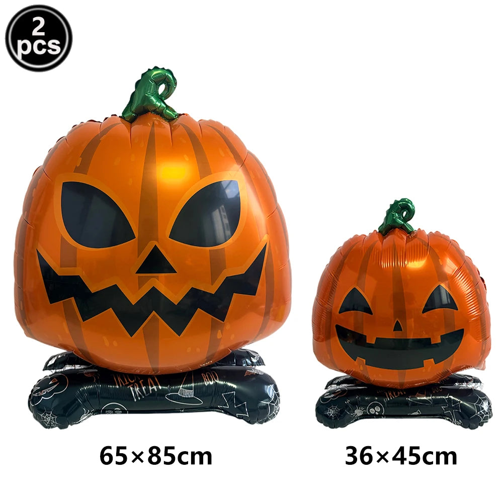 Large Halloween Standing Foil Balloons Haunted House Castle Skull Coffin Witch Mylar Balloon Halloween Party Decoration Balloon