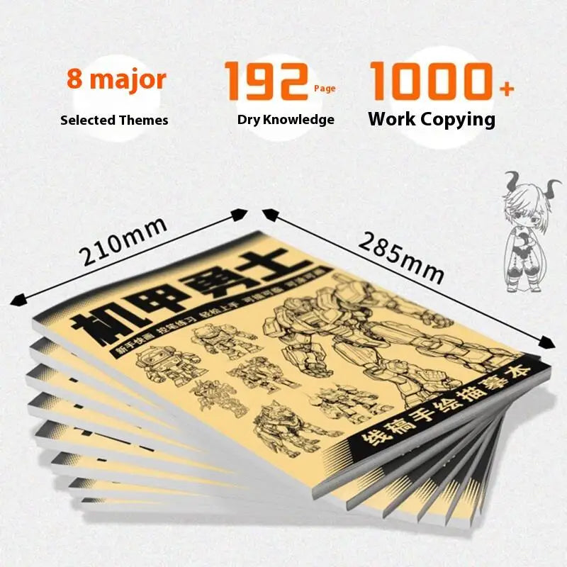 48Pages Anime Character Line Art Drawing Book Simple Hand Drawn Outlines Sketch Book For Beginners Tracing & Painting Practice