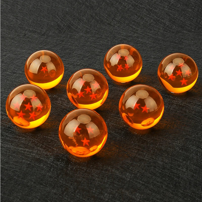 Dragon Ball 7pcs/set 1:1 Crystal ball 3.5cm Action Figure Toys Summon Shenron Wishing Balls Collection Model Gift