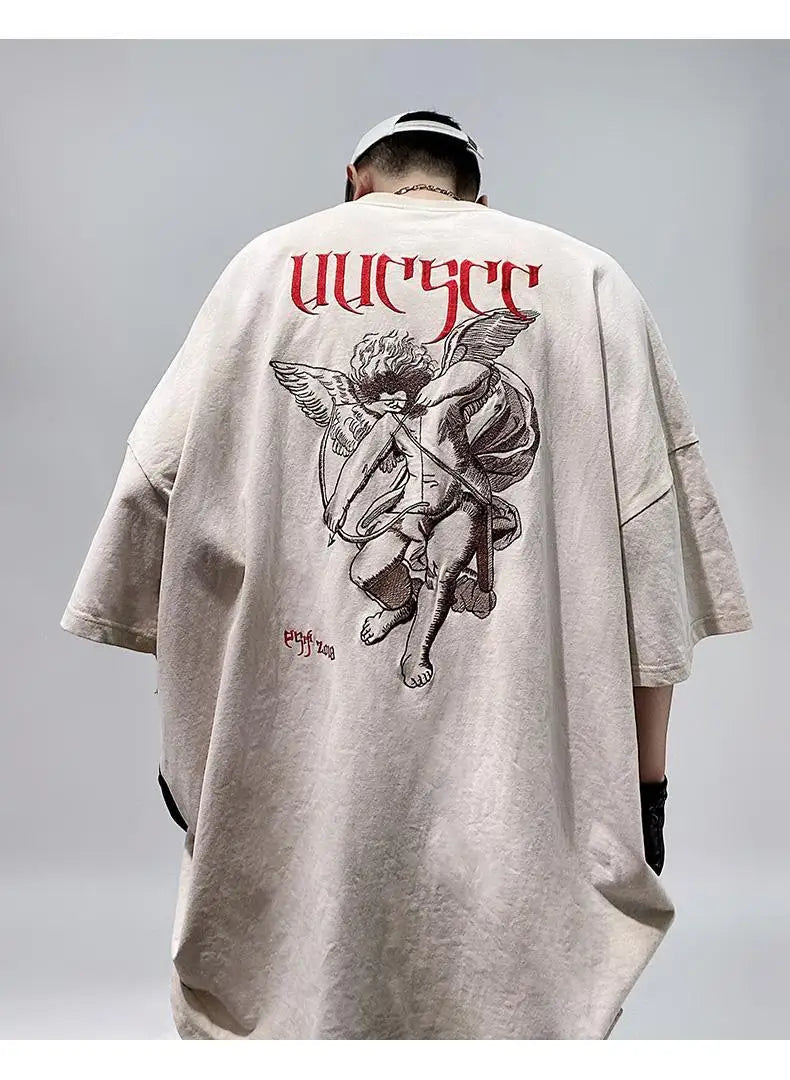 Men’s Acid Anime Graphic Oversized T-Shirt