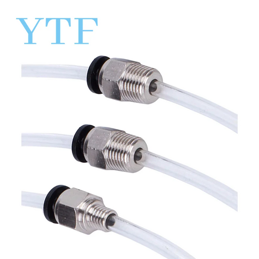 10pcs 3D Printer Parts Through V6 Quick Connector Feed Pipe Connector M4 Diameter M10 Thread Fittings PC4-M6 PC4-01 PC6-01