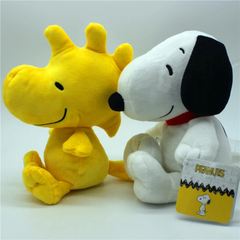 1piece 25CM Peanuts high quality Snoopy Woodstock Plush soft toys Snoopy dog animal dolls best Christmas present