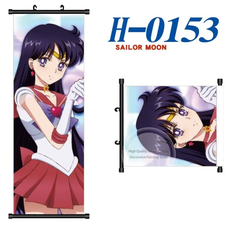 Anime Sailor Moon Canvas Scroll Hanging Painting Anime Peripheral Creative DIY Anime Exhibition Wall Painting Poster Wholesale