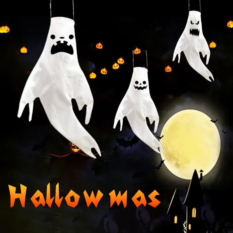 Hanging Ghost Halloween LED Luminous Ghost Children's Gift Scary Party Props Home Outdoor Courtyard Bar Hanging Decorations