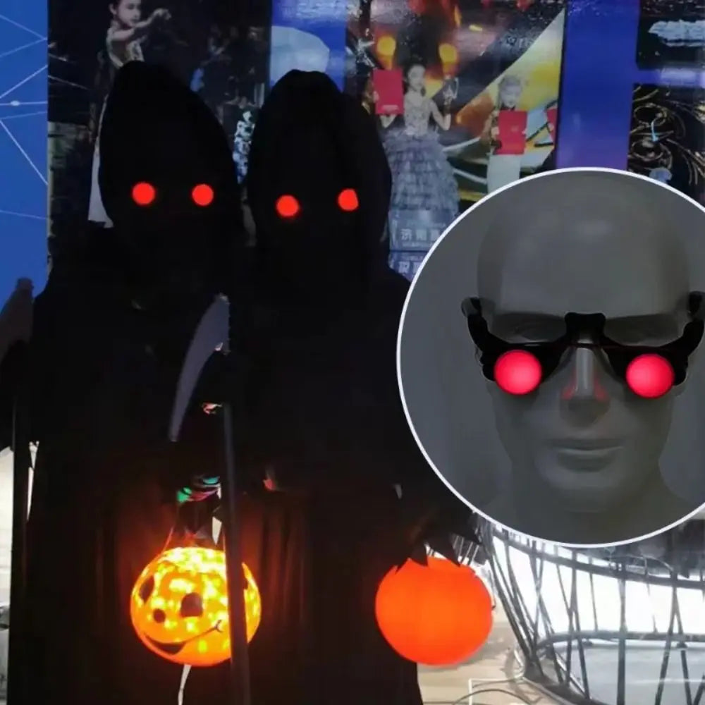 Halloween Horror Red Eye Glasses Props Funny Scary Horror Glasses Party Tricky Eyes Cosplay Prop Glow In The Dark